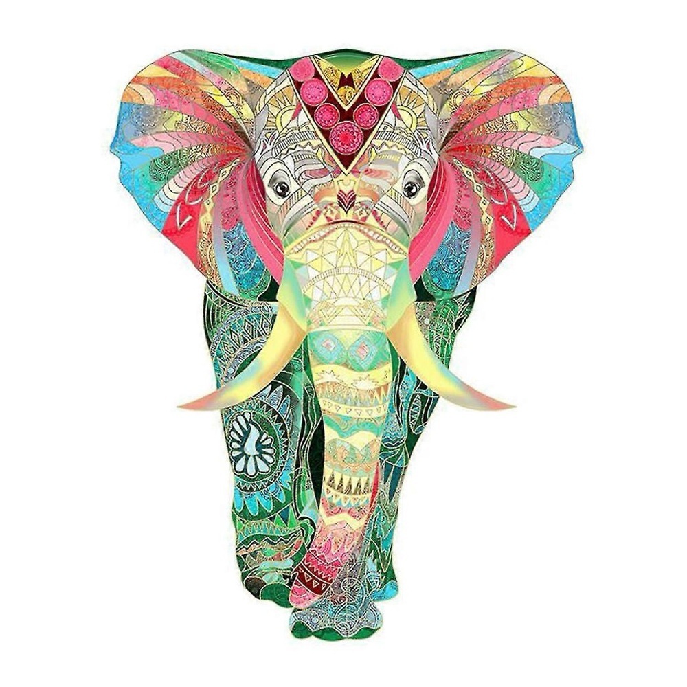 Colorful Elephant wooden puzzle medium 4A